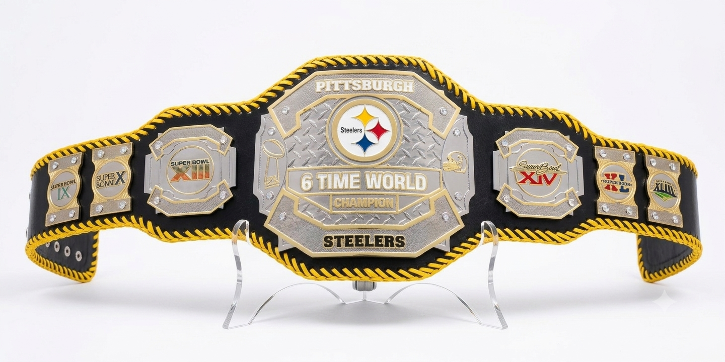 Pittsburg 6 Time World Champion Belt - Image 3