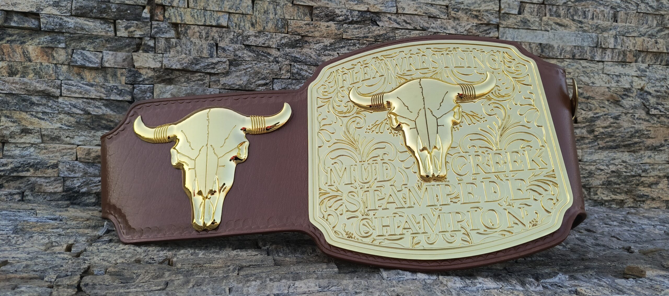 Custom Flex Wrestling Stempad Championship Belt - Image 3