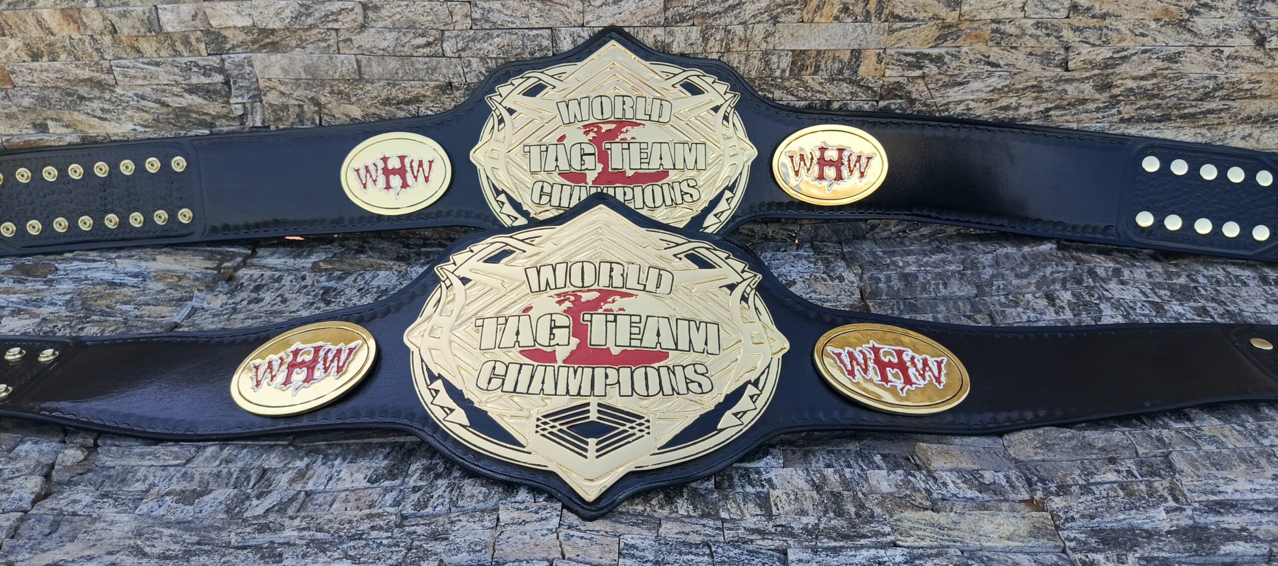Custom WHW Tag Team belt - Image 12