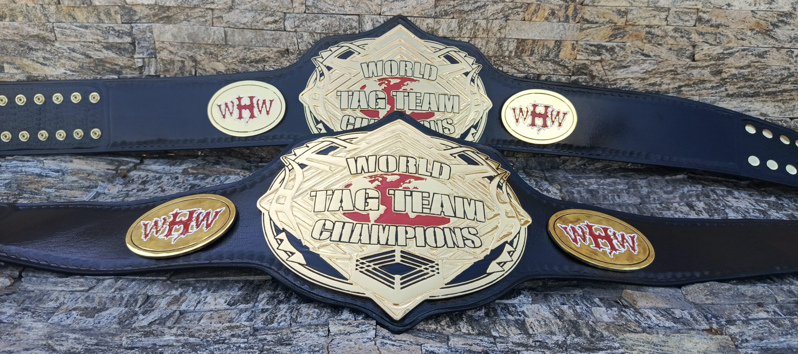 Custom WHW Tag Team belt - Image 14