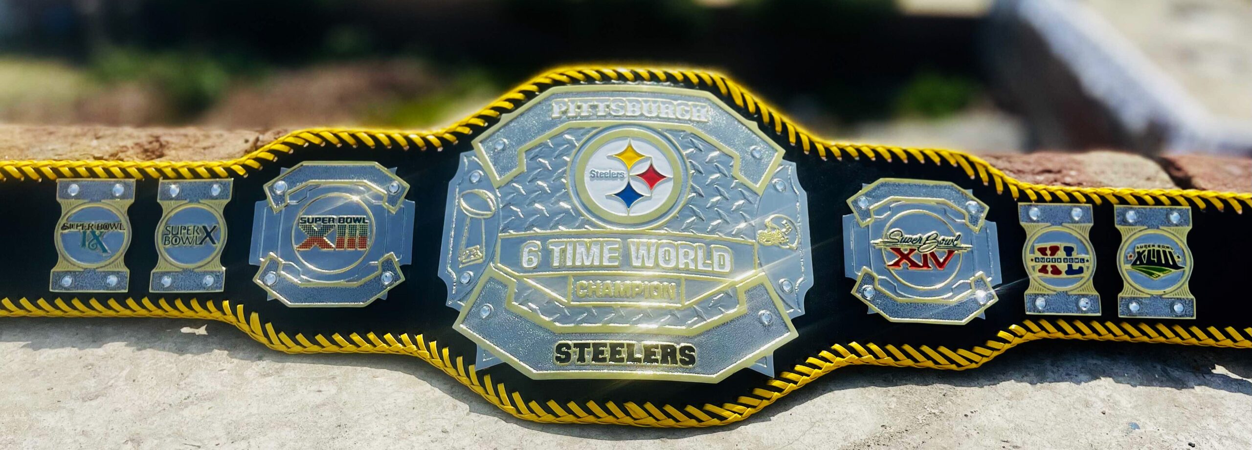 Pittsburg 6 Time World Champion Belt - Image 2